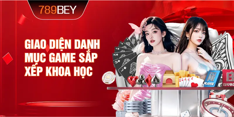 Giao diện danh mục game sắp xếp khoa học