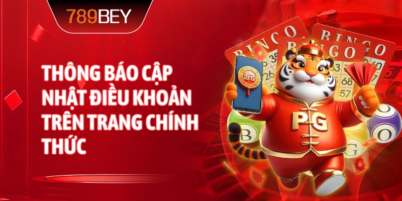 Thông báo cập nhật điều khoản trên trang chính thức